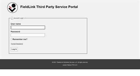 Fieldlink tps. FieldLink Third Party Service Portal. Account Login. User name. Password. 