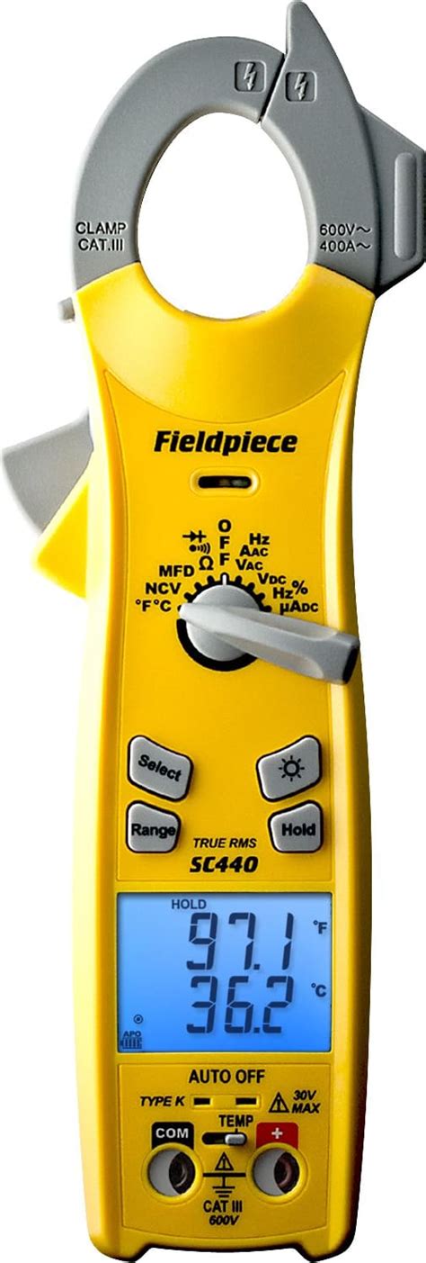 Fieldpiece SC440 - Dual Display Clamp Meter with True RMS and Inrush …