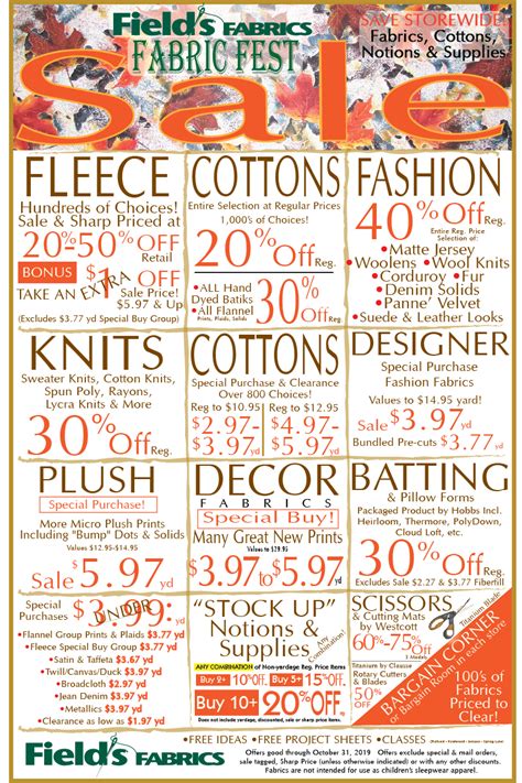 Fields Fabrics Coupon & Promo Code Top 2024 Offers