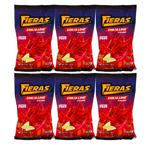 Fieras chips. Chili & Lime Flavored Tortilla Chips. Fieras. Nutrition Facts. Serving Size: chips (28 g grams) Amount Per Serving. Calories ... 