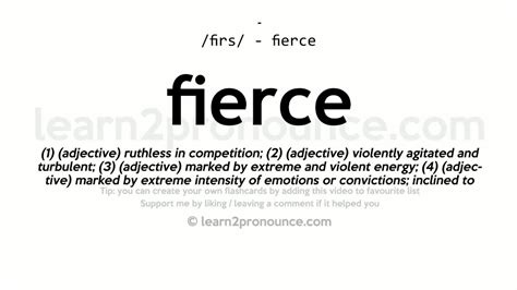 Fierce - Definition, Meaning & Synonyms …