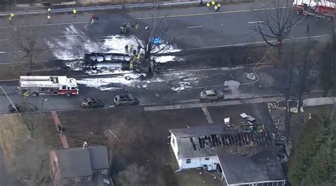 Fiery Maryland tanker crash injures driver, closes lanes