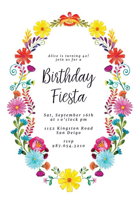 Fiesta Invitation Templates Free Greetings Island