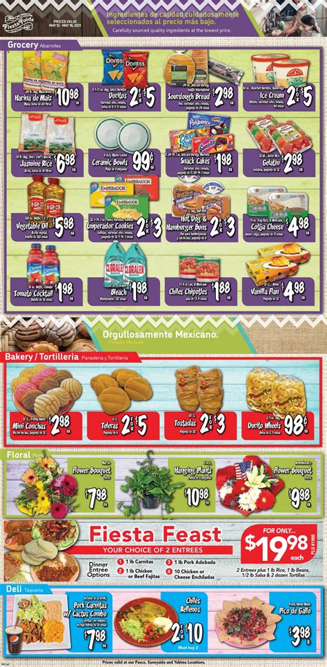 Fiesta near me weekly ad. We’ve partnered with Azteca Bakery to offer our customers the finest assortment of fresh baked breads, pastries, cookies, donuts, and cakes 