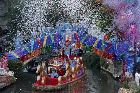 Fiesta san antonio. Published on March 22, 2024. Say "Hola" to springtime shenanigans as San Antonio preps for Fiesta season with the quintessential 'Chanclas y Cervezas', turning … 