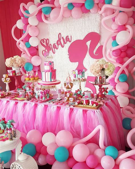Centros de mesa para fiesta de Barbie 