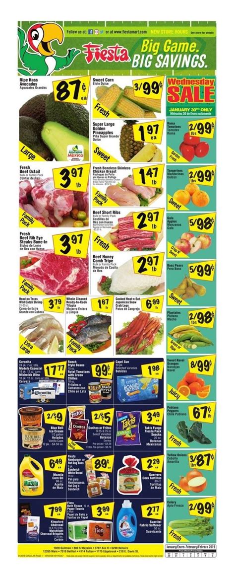 Fiesta weekly ad. If you have reached this page, you probably often shop at the Fiesta Mart store at Fiesta Mart Carrollton - 1235 S. Josey Lane.We have the latest flyers from Fiesta Mart Carrollton - 1235 S. Josey Lane right here at Weekly-ads.us!. This branch of Fiesta Mart is one of the 59 stores in the United States. In your city Carrollton, you will find a … 