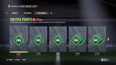 Fifa 22 Point Prices