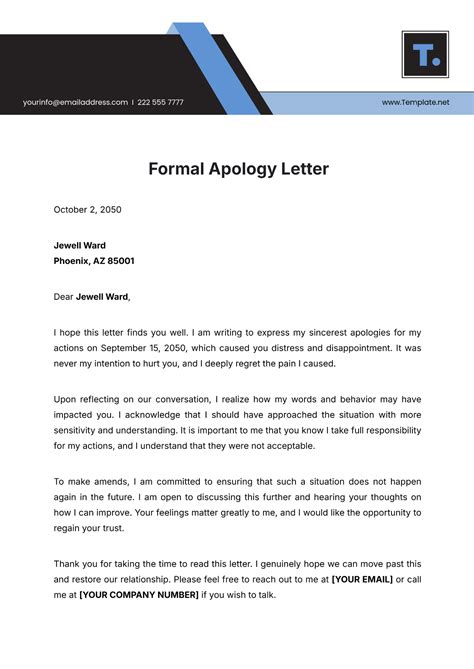 Fifa Apology Template