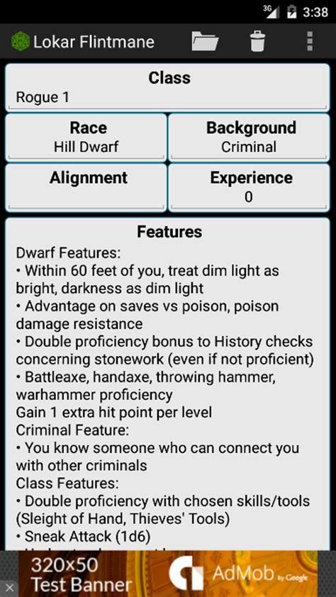 Fifth Edition Character Sheet APK per Android Download