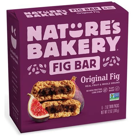 Fig bar. Each Box contains six 1.3oz twin packs. Real, sun-ripened figs and wholesome whole wheat make our homemade recipe the perfect win-win: they're nutritious ... 
