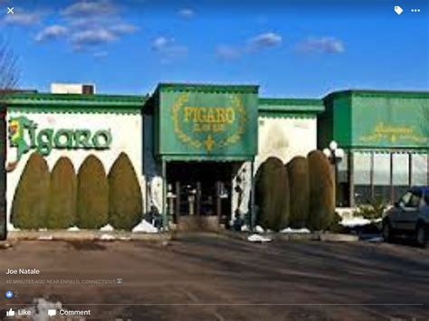 Oct 29, 2020 · Figaro Restaurant. Unclaimed. Review. Share. 174 reviews. #10 of 57 Restaurants in Enfield $$ - $$$, Italian, Vegetarian Friendly, Vegan Options. 90 Elm St, Enfield, CT 06082-3770. +1 860-745-2414 + Add website. Open now 11:30 AM - 10:00 PM. Improve this listing. See all (18) Ratings and reviews. 4.0. 174 reviews. RATINGS. Food. Service. Value. . 