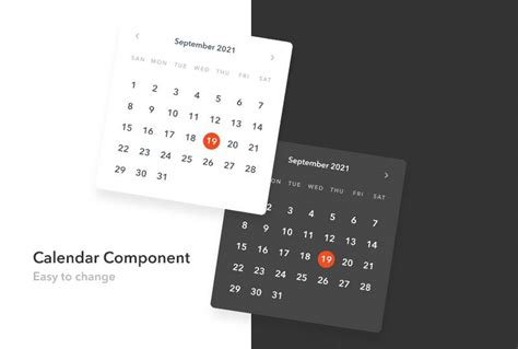 Figma Calendar UI Template UI4Free