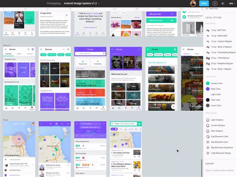 Figma prototyping for Android. +26 new templates added by Roman