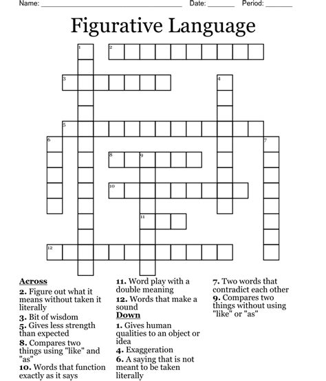 Figurative language crossword puzzle answers study guide. - Guide to the canadian family medicine examination download.