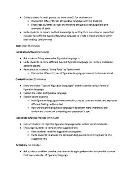 Figurative language lesson plan 8th grade.  Mar 5, 2026 · figurative (compa...