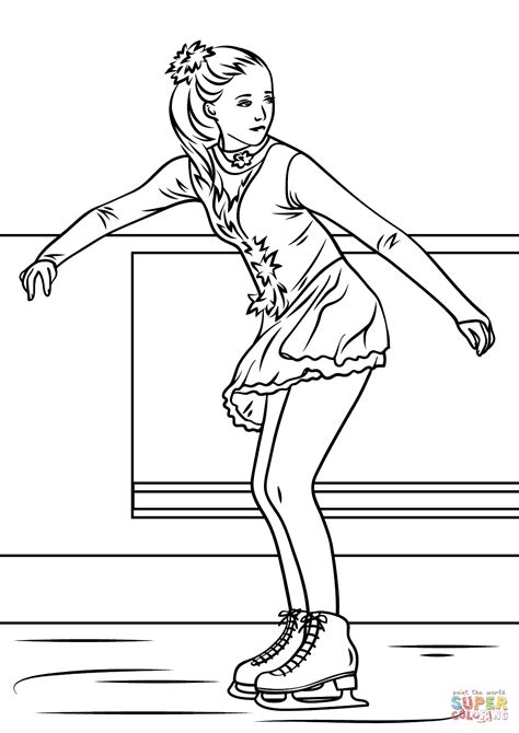 Figure Skating Coloring Page Free Printable Coloring Pages