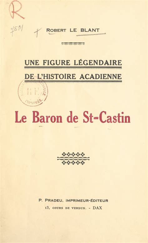 Figure légendaire de l'histoire acadienne, le baron de st. - Manuale di riparazione 70 cv johnson fuoribordo 2000.