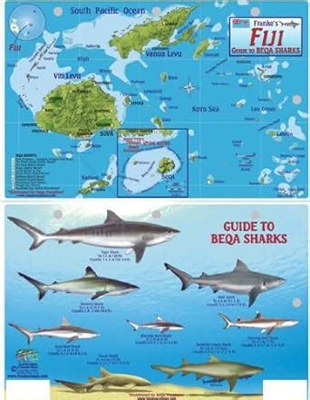 Fiji map guide to beqa sharks franko maps laminated fish card. - Let me be the one tabs.