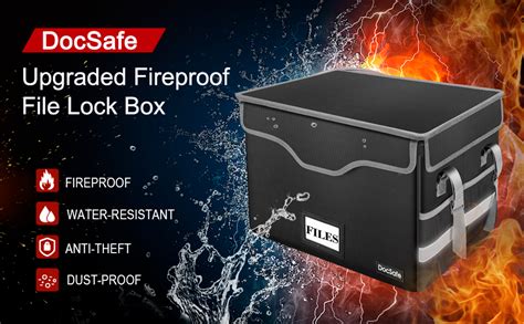 File Box Fireproof Document Box with Lock,DocSafe File Storage ...