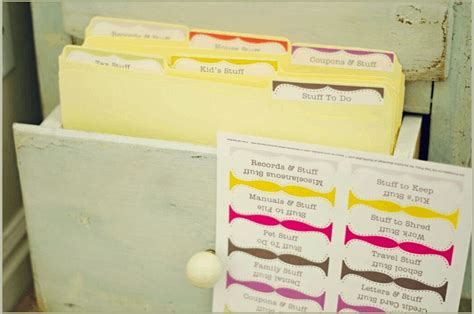 File Drawer Label Inserts Template Home Design