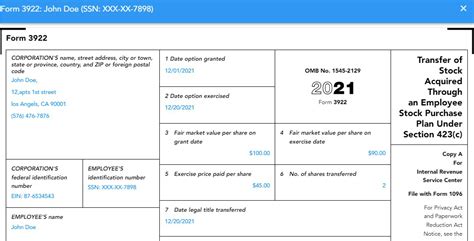 File IRS Form 3922 Online EFile Form 3922 for 2023