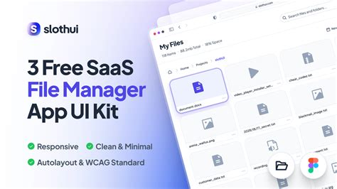 File Manager App Free for Figma UI Freebies