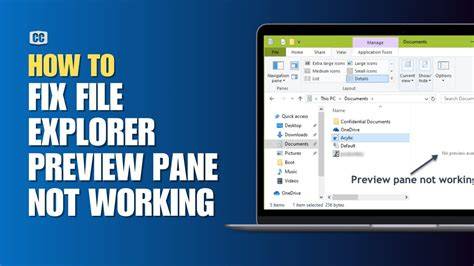 File explorer preview pane not working for pdf.  I would request you try clearing th...