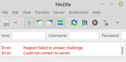 FileZilla Fails When Attempting SFTP Connection that Aren