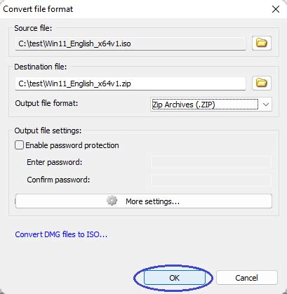 Filestar* Convert iso to zip