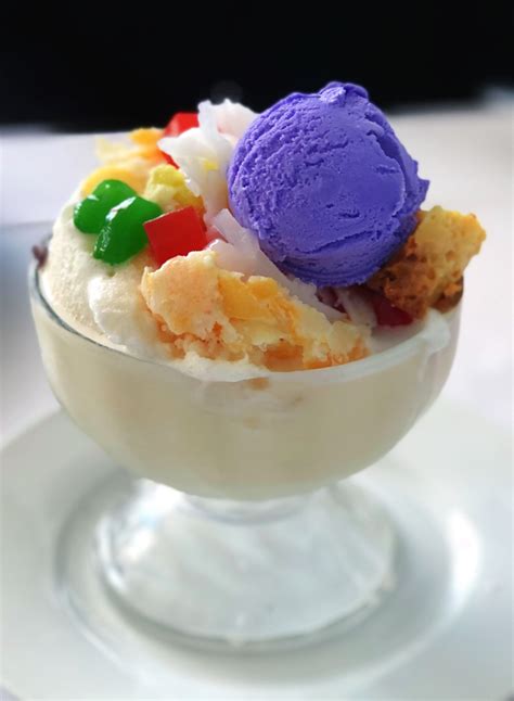 Filipino halo halo. The day before: Make the Leche flan, vegan ube ice cream, and pandan jelly. Links to the recipes above. Next, make your milk shaved ice. In a small bowl, add the non-dairy milk, sugar, and coconut condensed milk. Mix to combine. Then pour in a reusable zip bag, and set it in the freezer for a few hours or until frozen. 