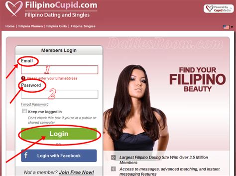 Filipinocupid.com login. FilipinoCupid on auttanut tuhansia filippiiniläisiä sinkkuja löytämään täydellisten matchinsa jo vuodesta 2001 alkaen, mikä tekee meistä yhden luotetuimmista filippiiniläisistä deittisivustoista. Sivustomme lukeutuu suurimpien filippiiniläisten deittisivustojen joukkoon, sillä meiltä löytyy yhteensä yli 5,5 miljoonaa seuraa ja ... 