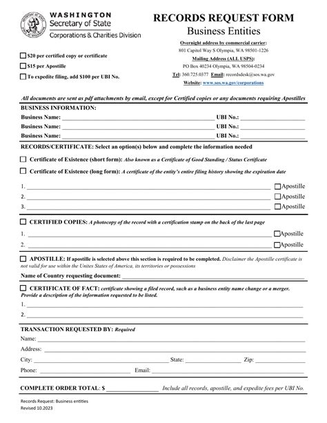 Fill Any PDF Free Forms for washington Page 1