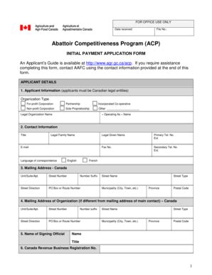 Fill Free fillable ACP Application PDF form
