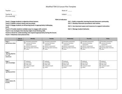 Fill Free fillable Comprehensive Reteaching Lesson Plan Template PDF form