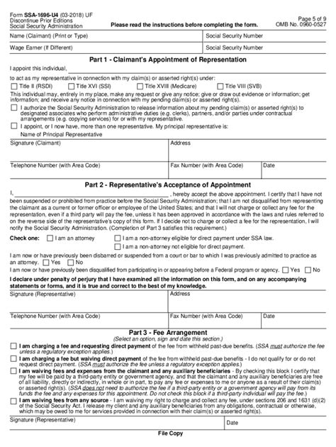 Fill Free fillable Form SSA1696U4 2018 Form to Appoint a