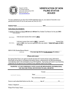Fill Free fillable Request For Verification Of Nonfiling PDF form