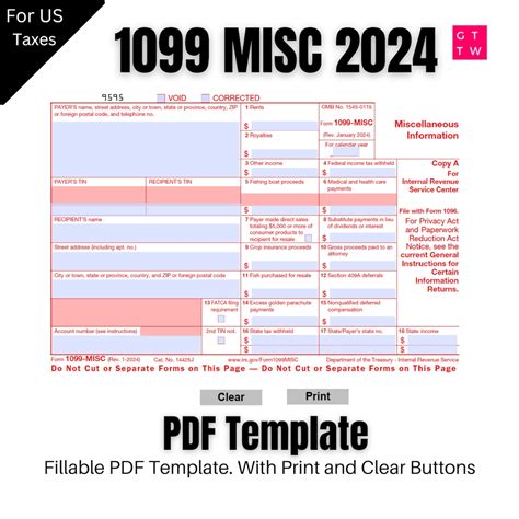 Fillable 1099 Misc Form Fill Online Download Free Zform