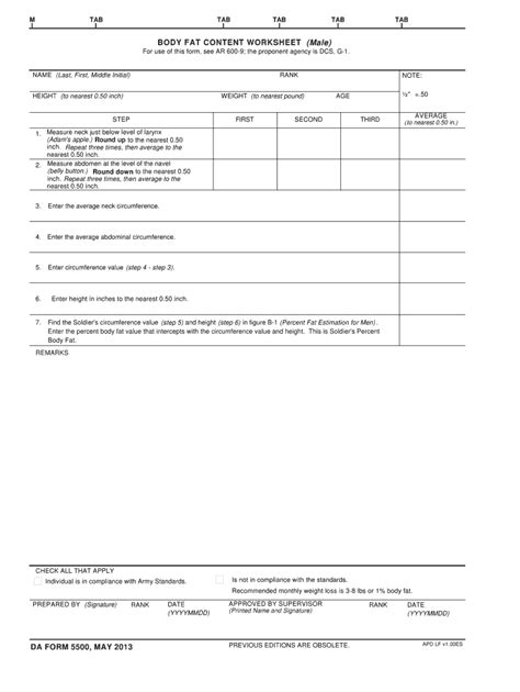 Fillable DA Form 5501 PDF & Word Samples FormSwift