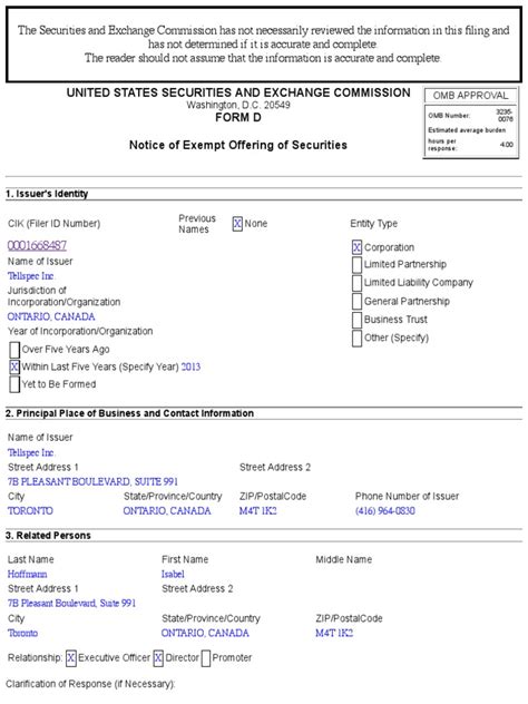 Fillable Form D Sec Printable Forms Free Online