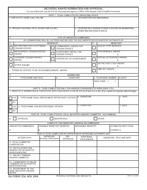 Fillable Form DA 1256 Edit, Sign & Download in PDF PDFRun