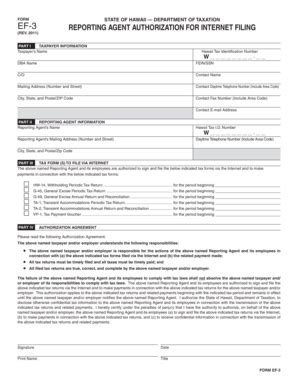 Fillable Form Ef3 Reporting Agent Authorization For Filing