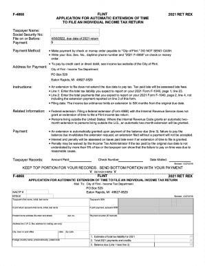 Fillable Form M4768a Application For Extension Of Time To Pay
