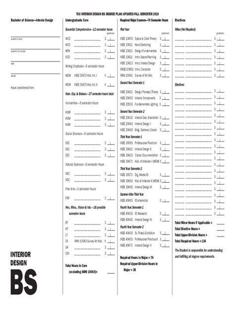 Fillable Online Construction Science 20222023 Transfer Course Sheet