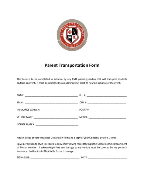Fillable Online Student Transportation Permission Form Newark CSD Fax