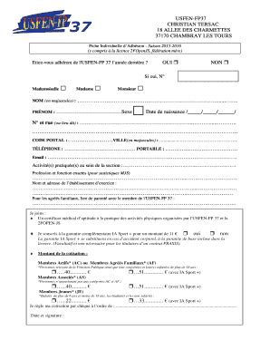 Fillable Online usfen 37 free Remplissable CHRISTIAN TERSAC Fax …