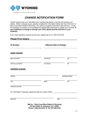 Fillable Online webt CHANGE NOTIFICATION FORM Fax Email