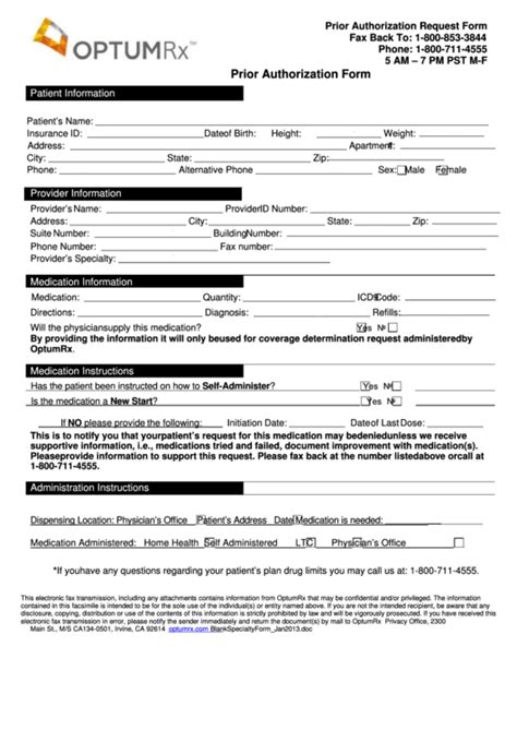 Fillable Prior Authorization Request Form Printable Pdf Free Download