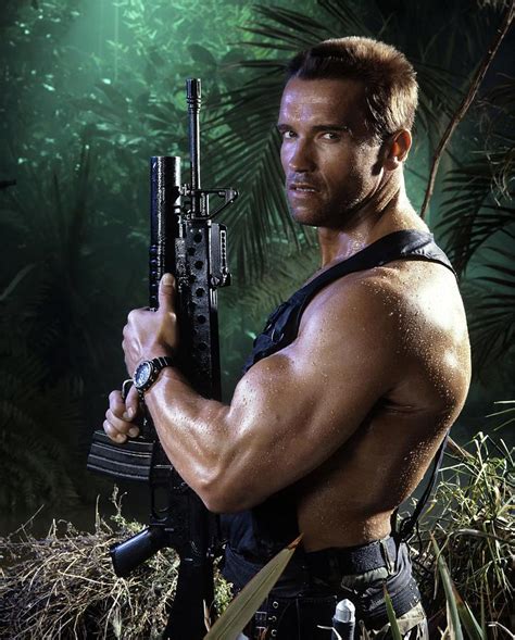 Film arnold predator. Throughout the film, we hear the unnerving clicking and gurgling sound of the Predator, originally thought up by Peter Cullen who did the vocal effects for the film. (As a fun fact, Cullen was ... 