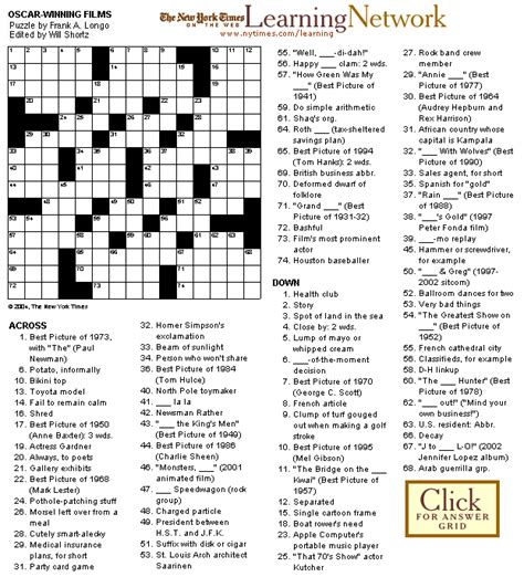 The Crossword Solver finds answers to classic crosswords and cryptic crossword puzzles. The Crossword Solver answers clues found in popular puzzles such as the New York Times Crossword, USA Today Crossword, LA Times Crossword, Daily Celebrity Crossword, The Guardian, the Daily Mirror, Coffee Break puzzles, Telegraph …. 